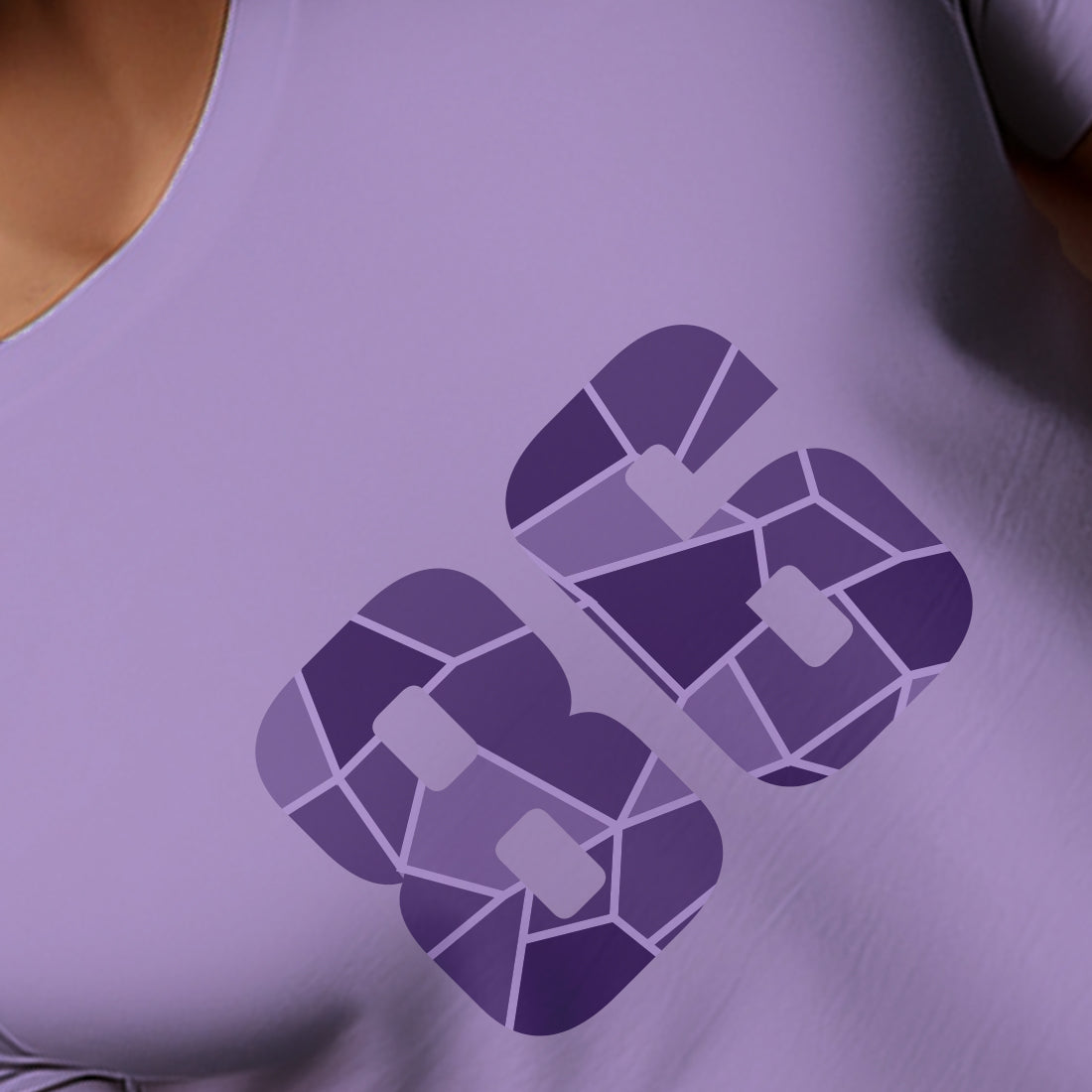 86 Number Men Unisex T-Shirt | Custom Number Graphic Tee (Iris Lavender)