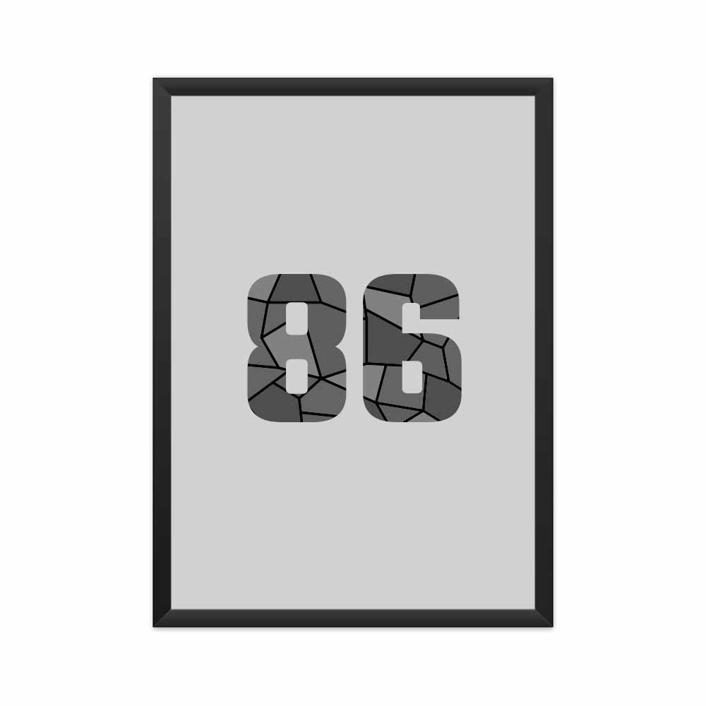 86 Number Framed Poster