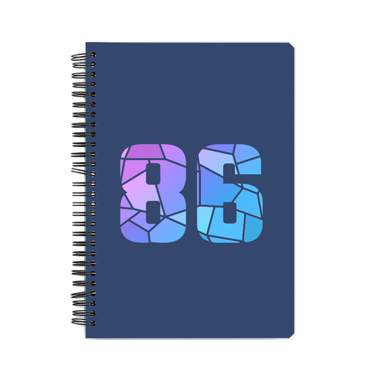 86 Number Notebook (Navy Blue, A5 Size, 100 Pages, Ruled, 6 Pack)