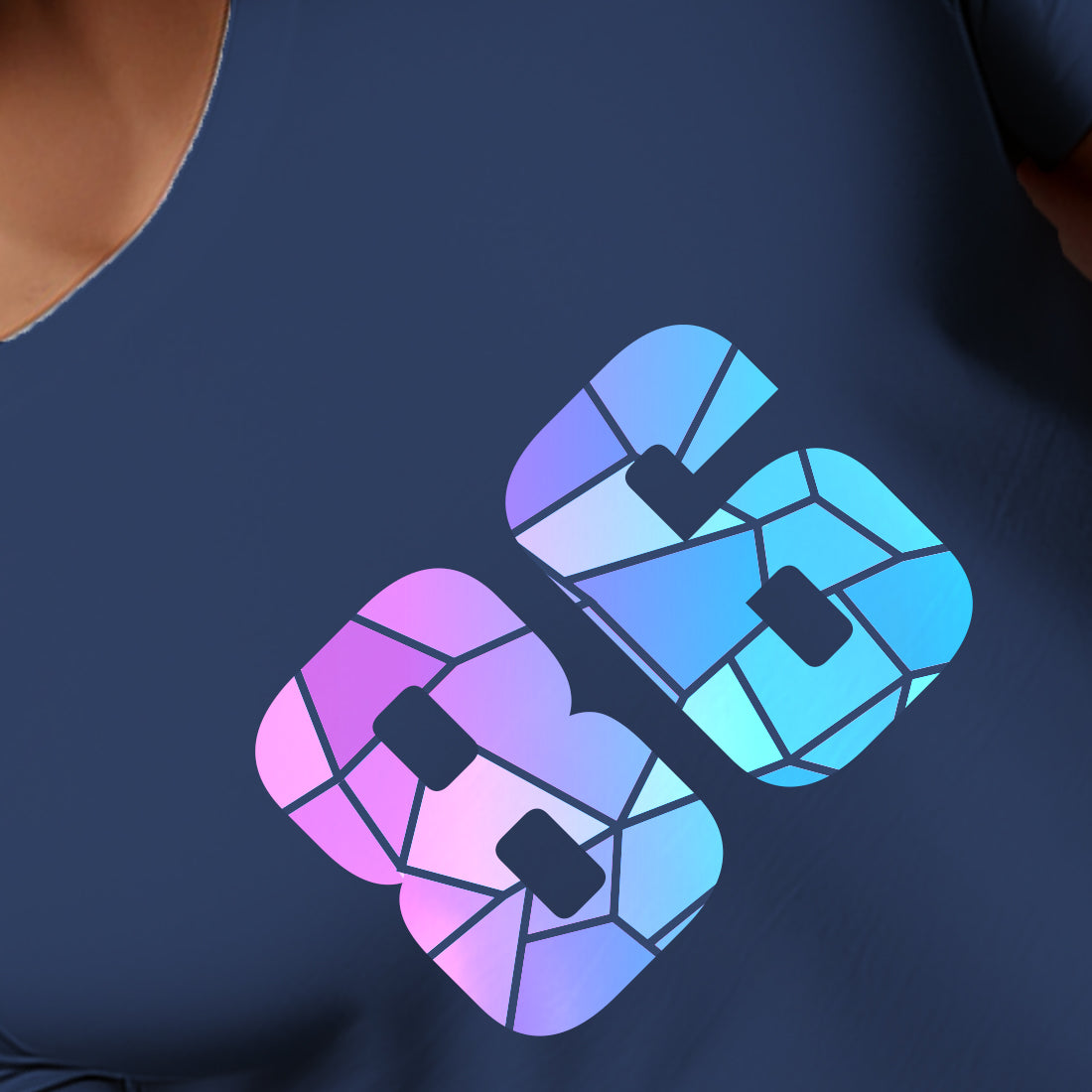 86 Number Men Unisex T-Shirt | Custom Number Graphic Tee (Navy Blue)