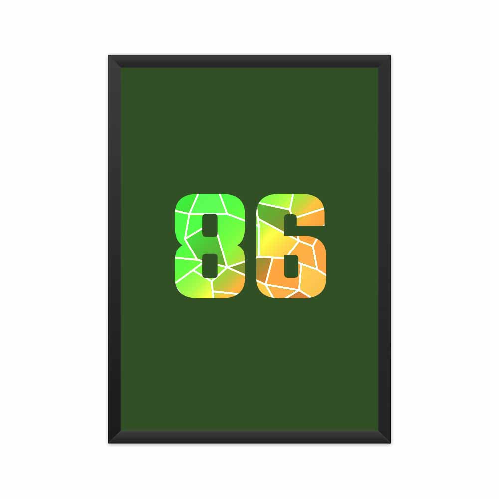 86 Number Framed Poster