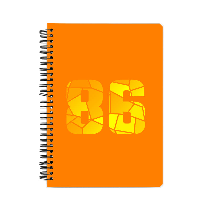 86 Number Notebook (Orange, A5 Size, 100 Pages, Ruled, 6 Pack)