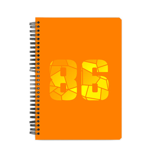 86 Number Notebook (Orange, A5 Size, 100 Pages, Ruled, 6 Pack)