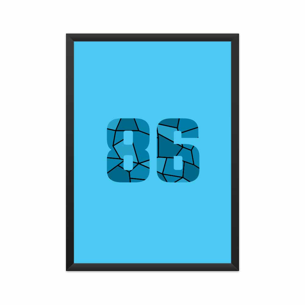 86 Number Framed Poster