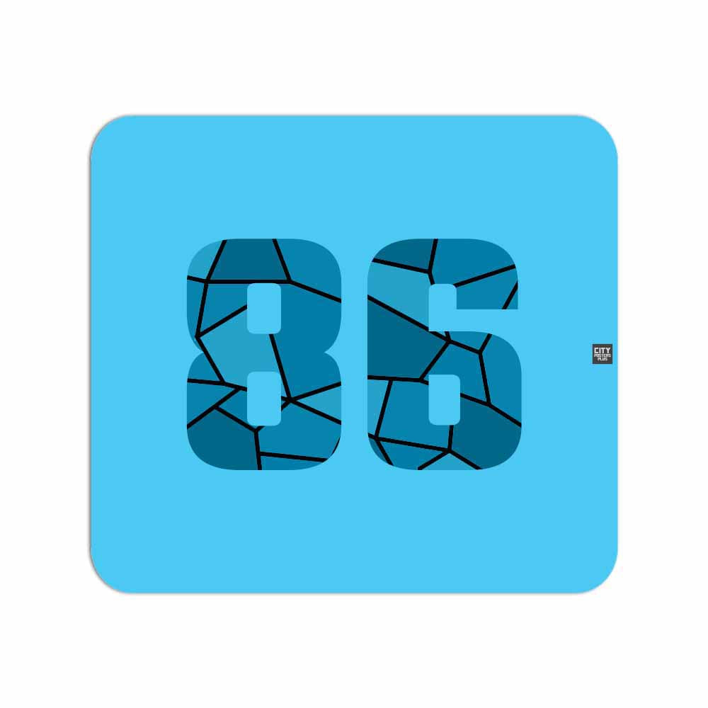 86 Number Mousepad (Sky Blue)