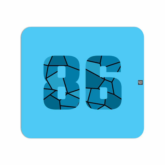 86 Number Mousepad (Sky Blue)