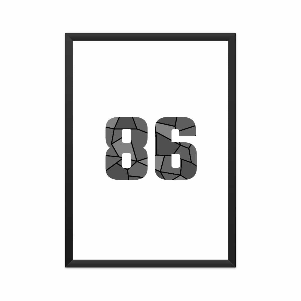 86 Number Framed Poster