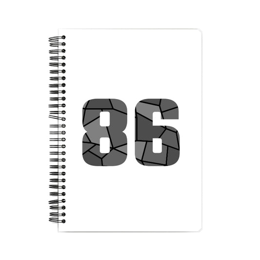 86 Number Notebook (White, A5 Size, 100 Pages, Ruled, 6 Pack)