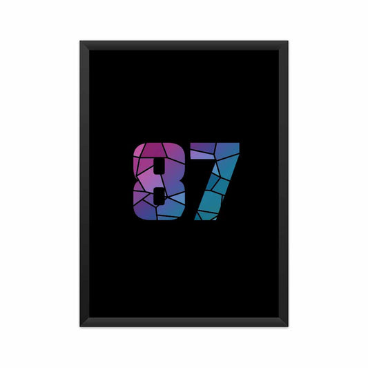 87 Number Framed Poster