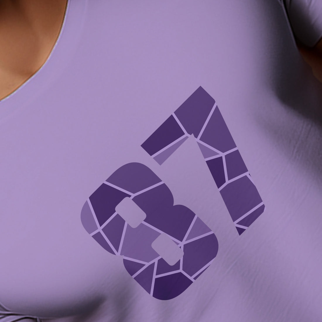87 Number Men Unisex T-Shirt | Custom Number Graphic Tee (Iris Lavender)