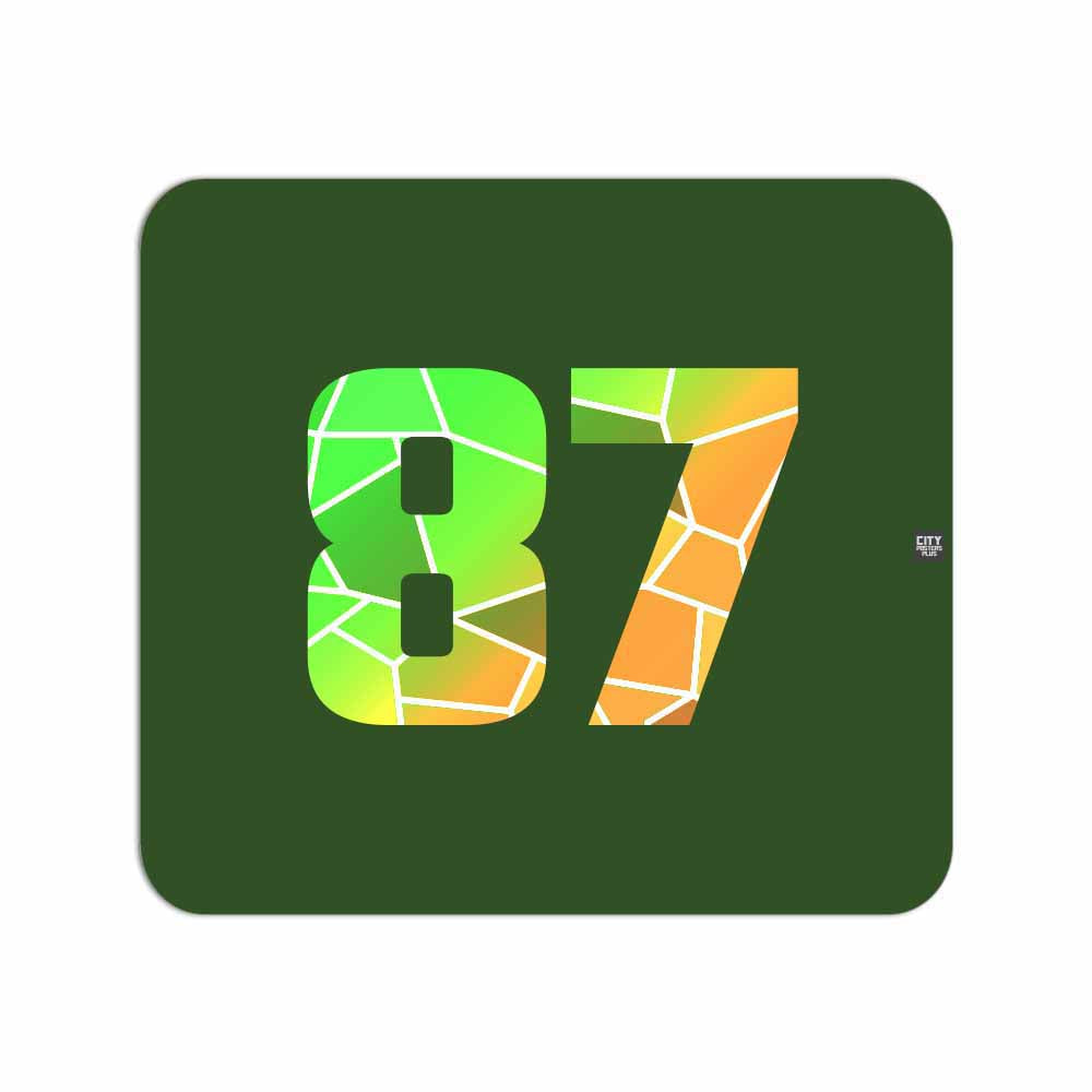 87 Number Mousepad (Olive Green)