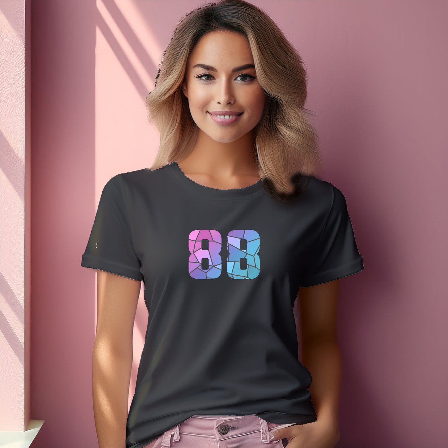 88 Number Women T-Shirt (Charcoal Grey)