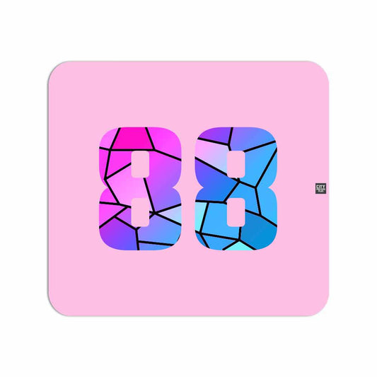 88 Number Mousepad (Light Pink)