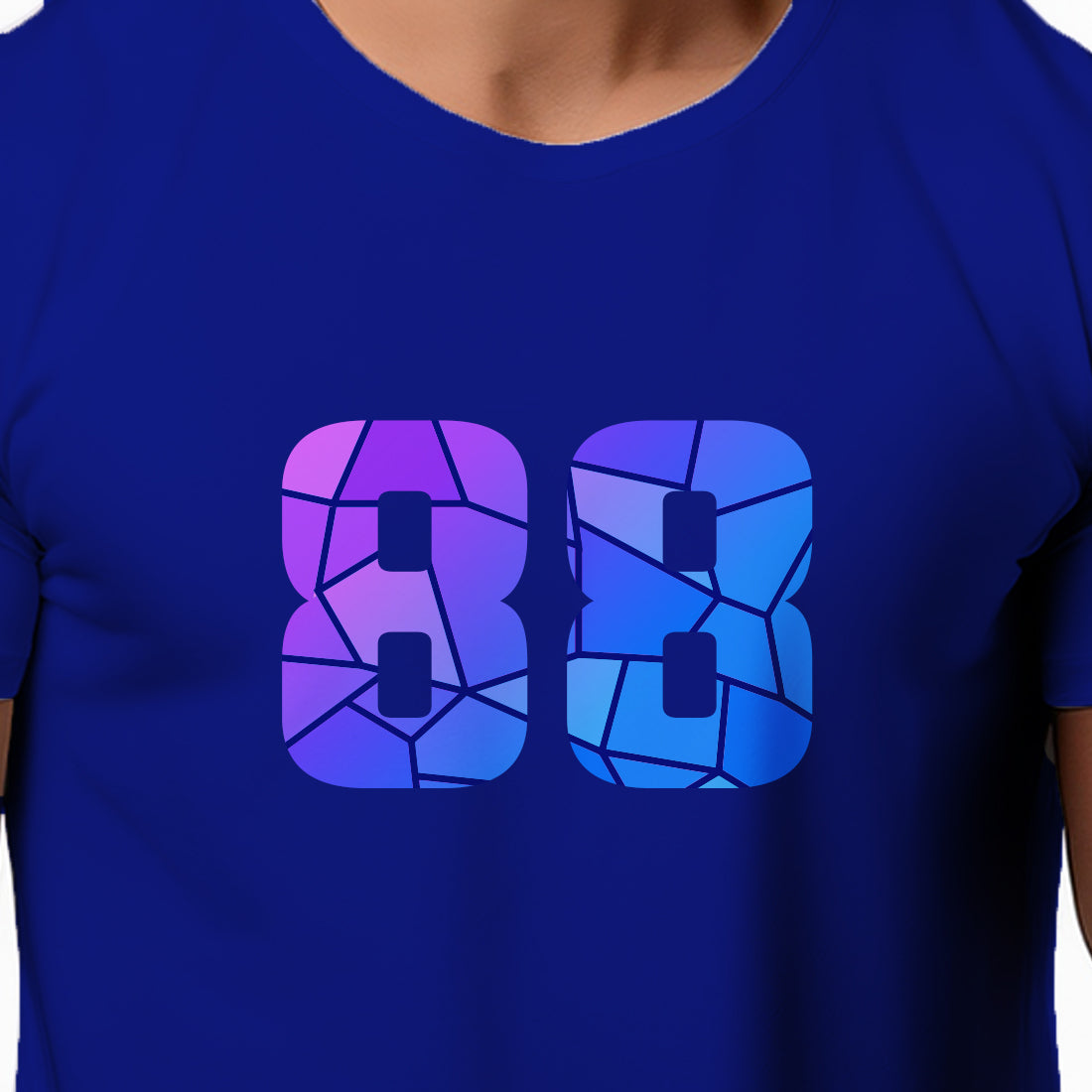 88 Number Men Unisex T-Shirt | Custom Number Graphic Tee (Royal Blue)