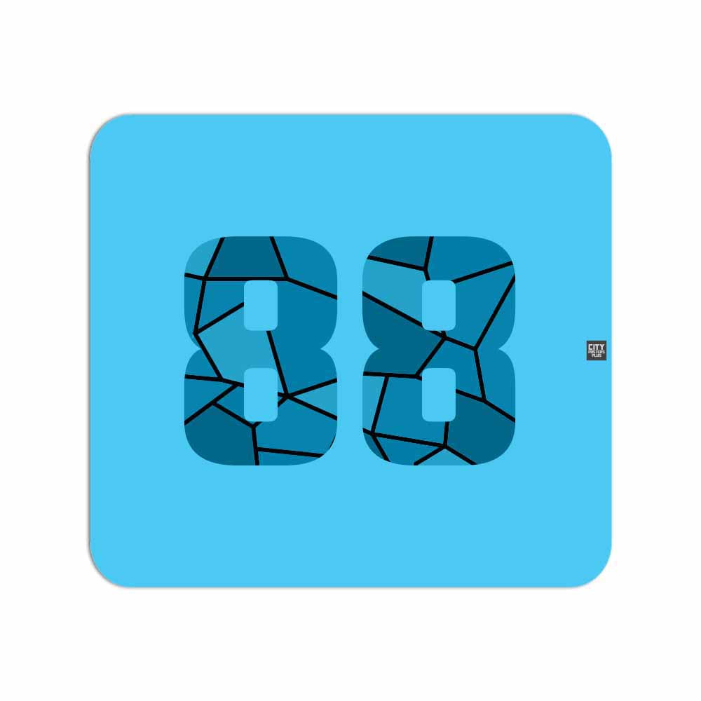 88 Number Mousepad (Sky Blue)