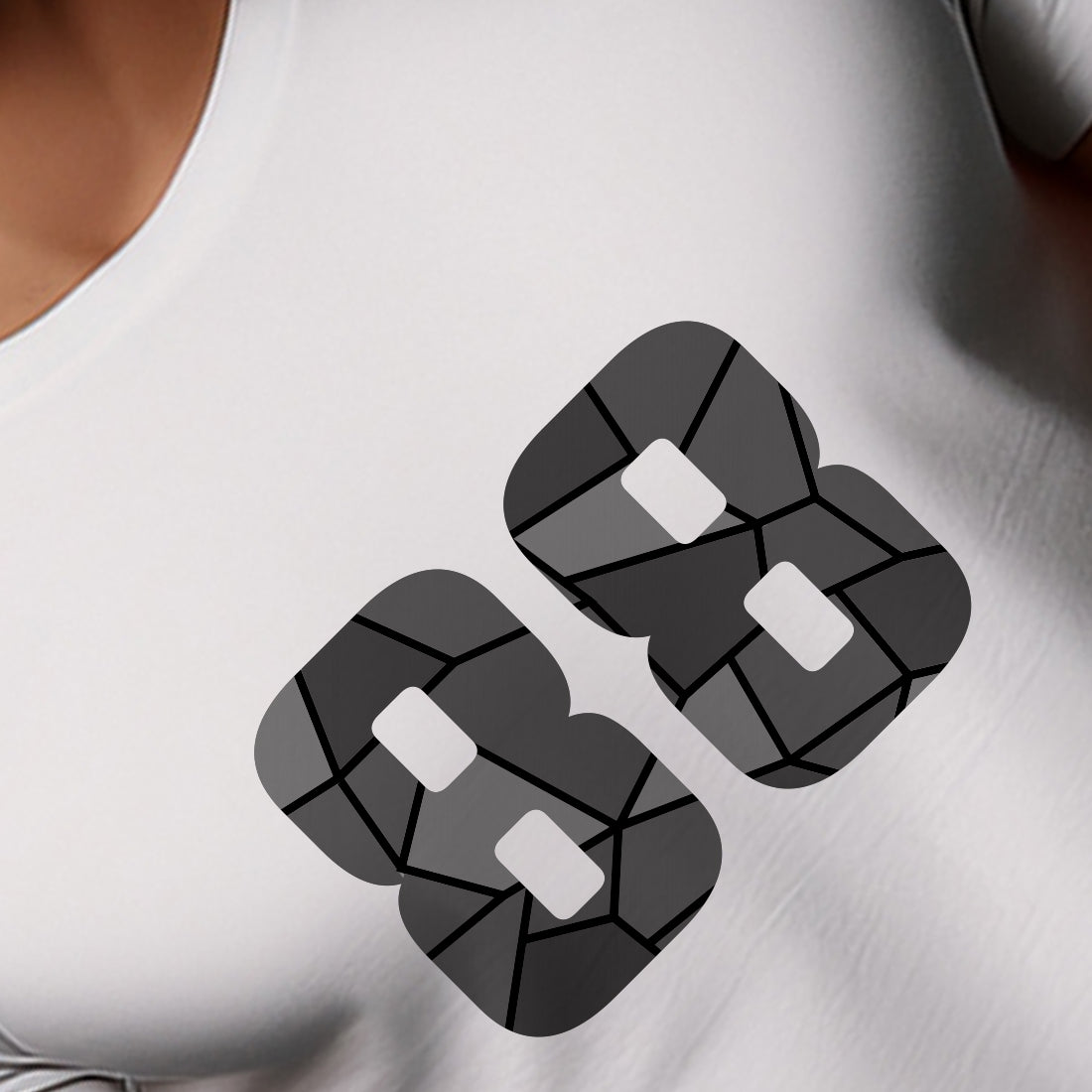 88 Number Men Unisex T-Shirt | Custom Number Graphic Tee (White)
