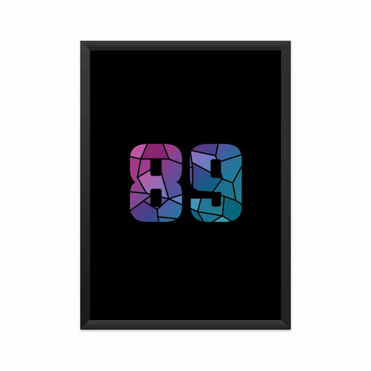 89 Number Framed Poster