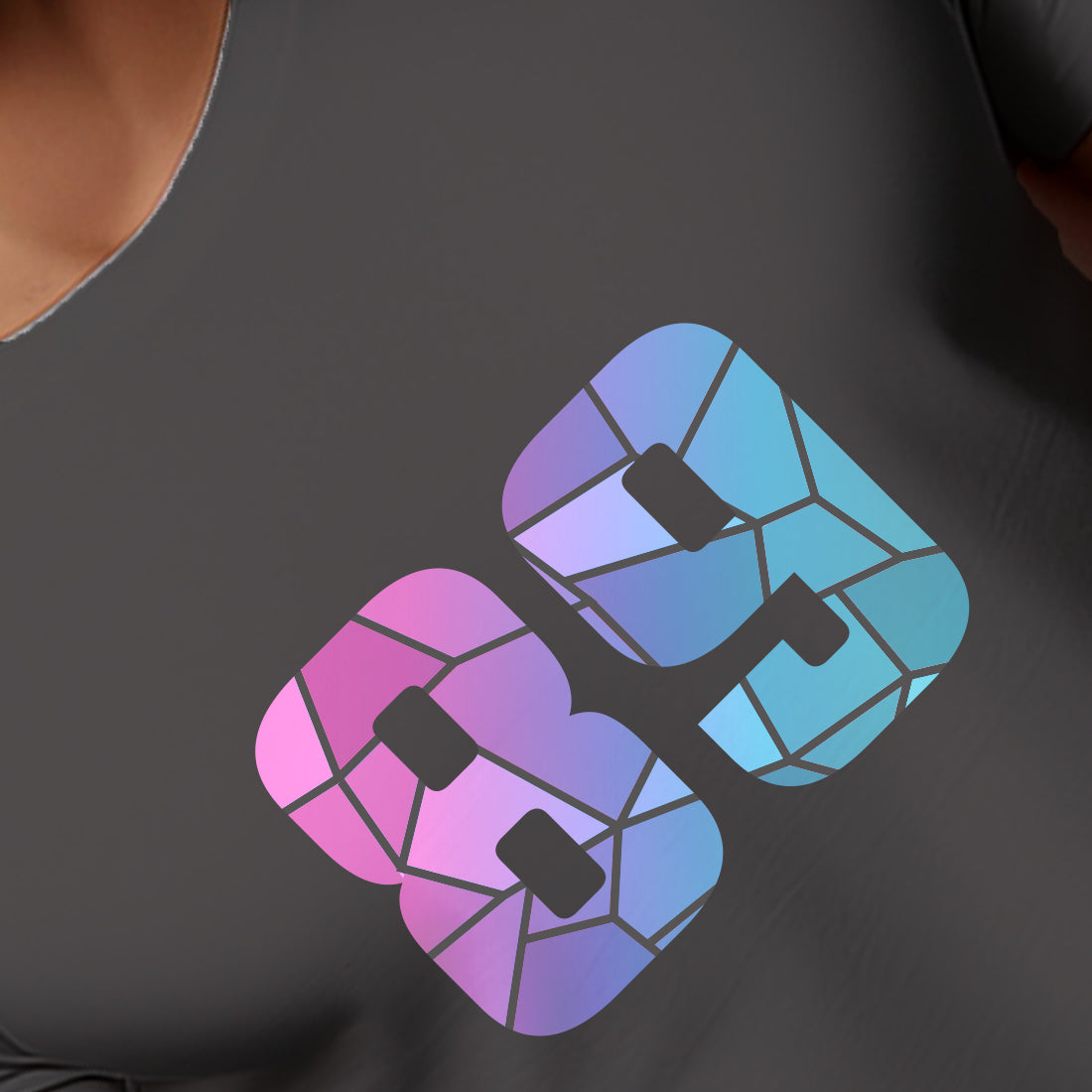 89 Number Men Unisex T-Shirt | Custom Number Graphic Tee (Charcoal Grey)