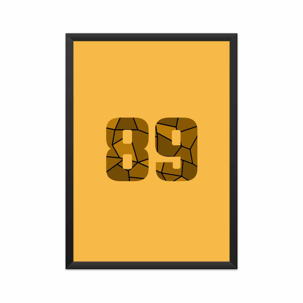 89 Number Framed Poster