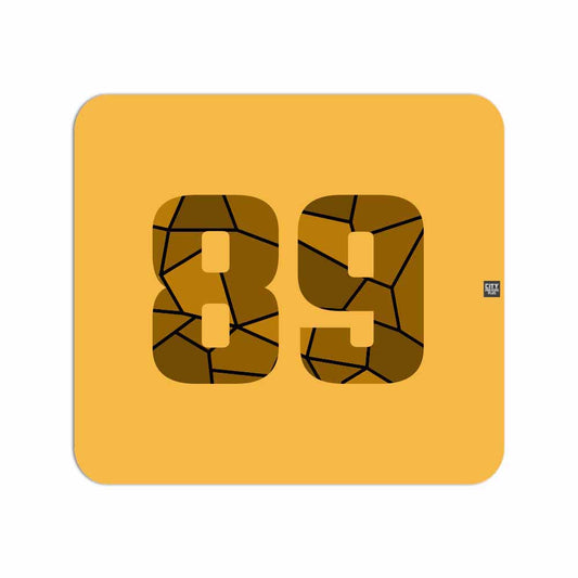 89 Number Mousepad (Golden Yellow)