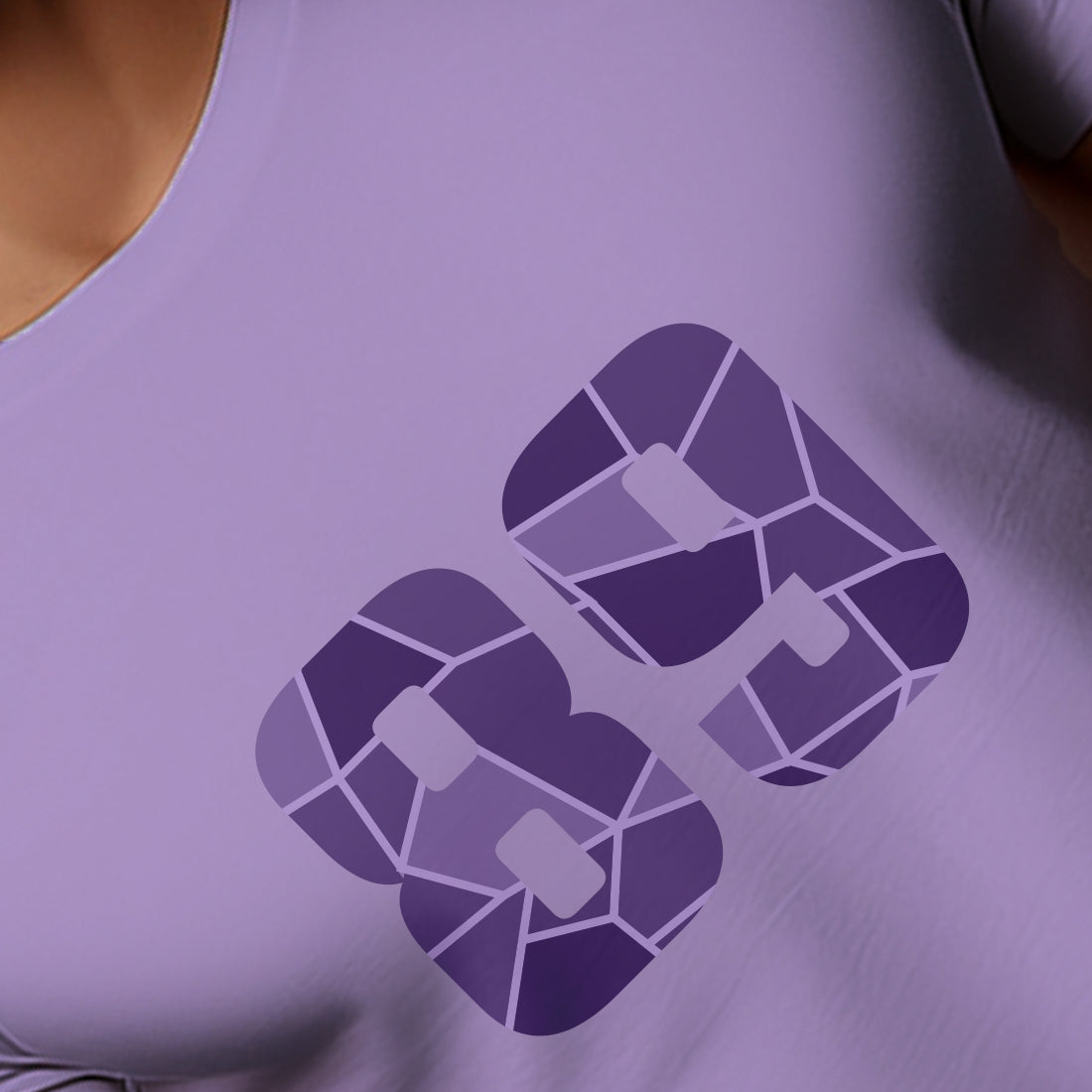 89 Number Men Unisex T-Shirt | Custom Number Graphic Tee (Iris Lavender)