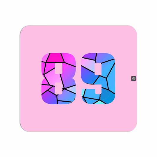 89 Number Mousepad (Light Pink)