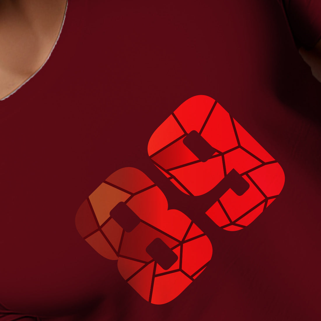 89 Number Men Unisex T-Shirt | Custom Number Graphic Tee (Maroon)