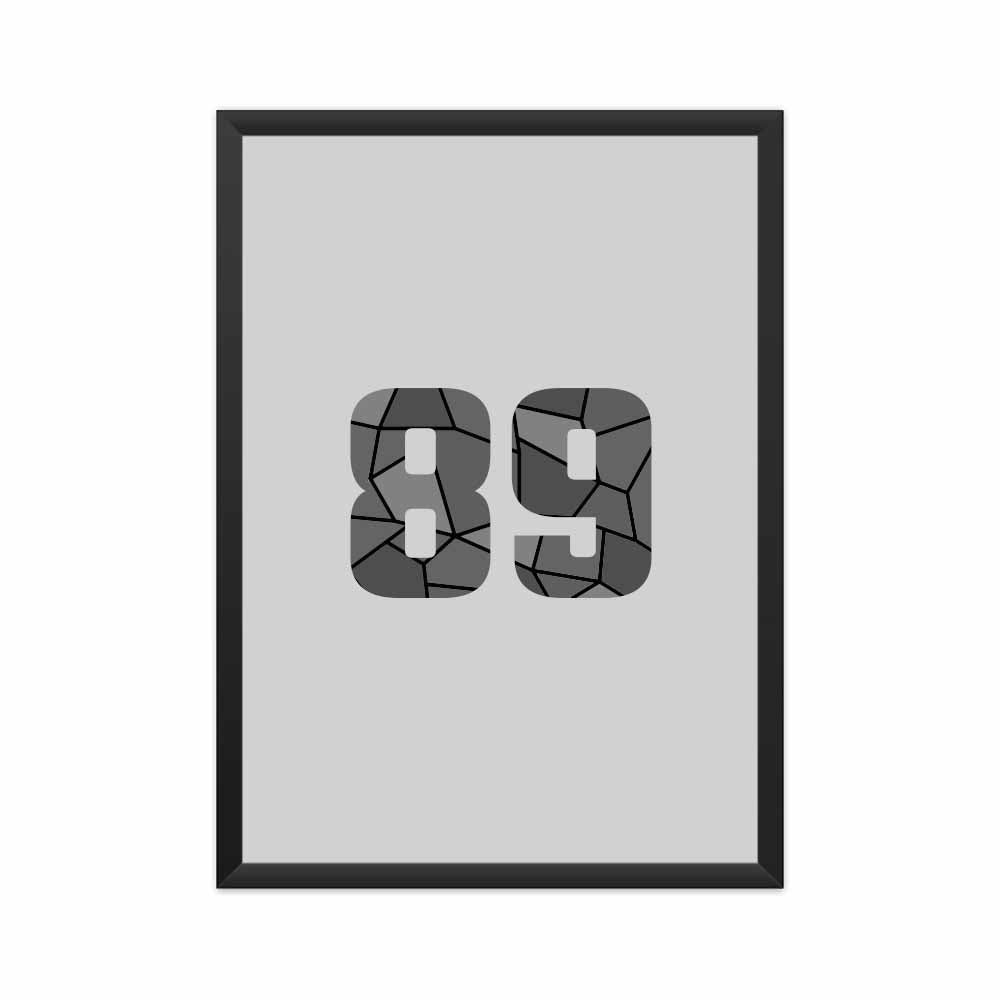 89 Number Framed Poster