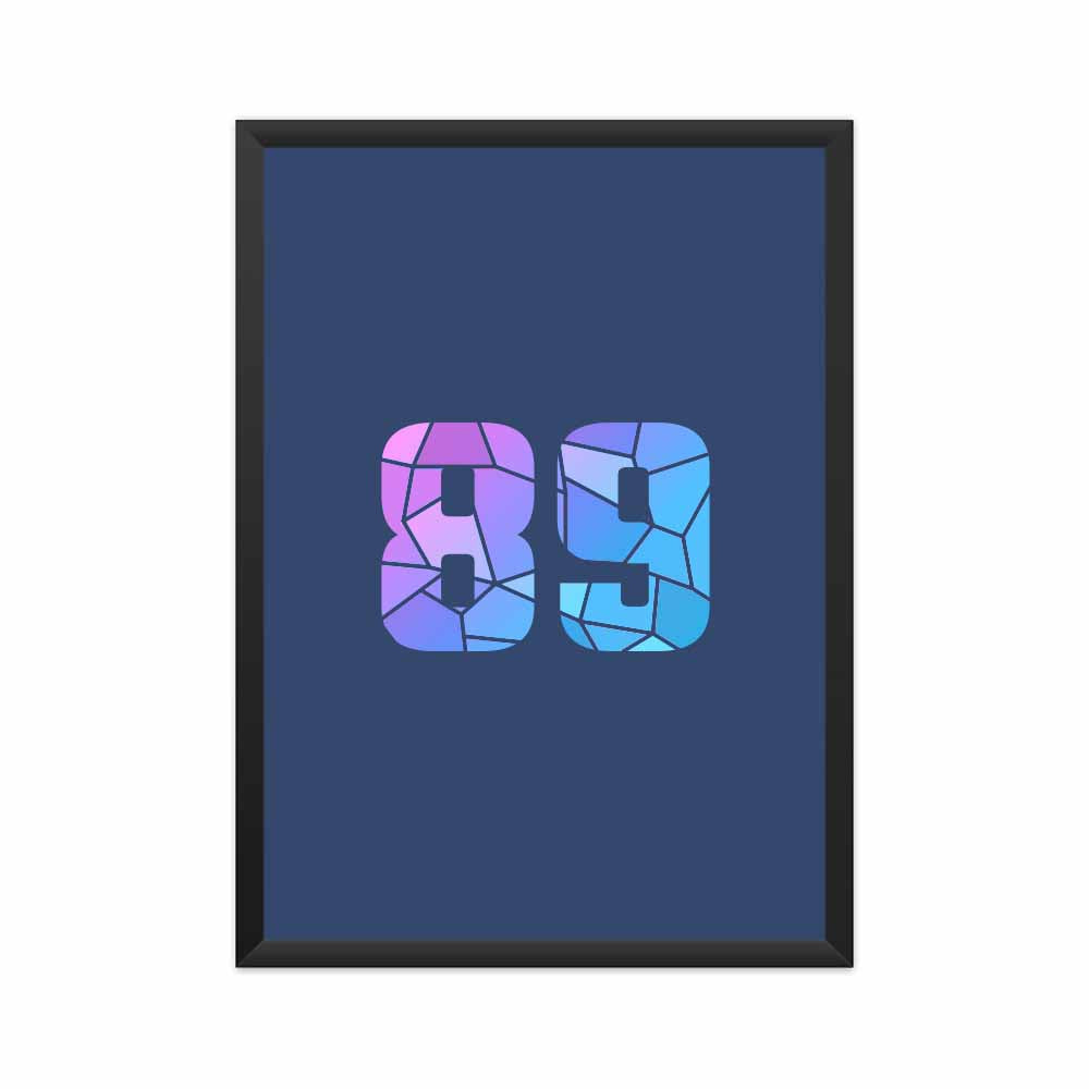 89 Number Framed Poster