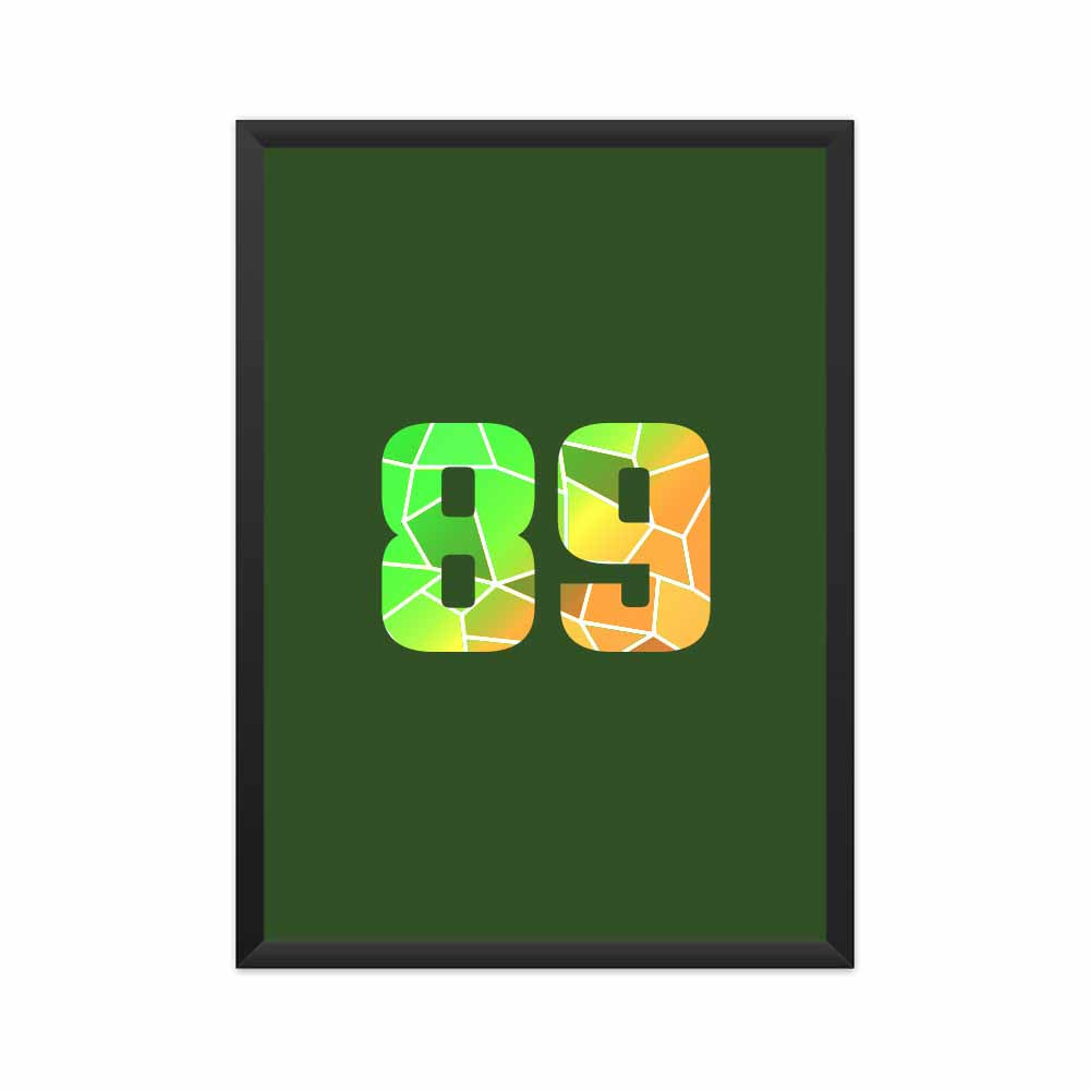 89 Number Framed Poster