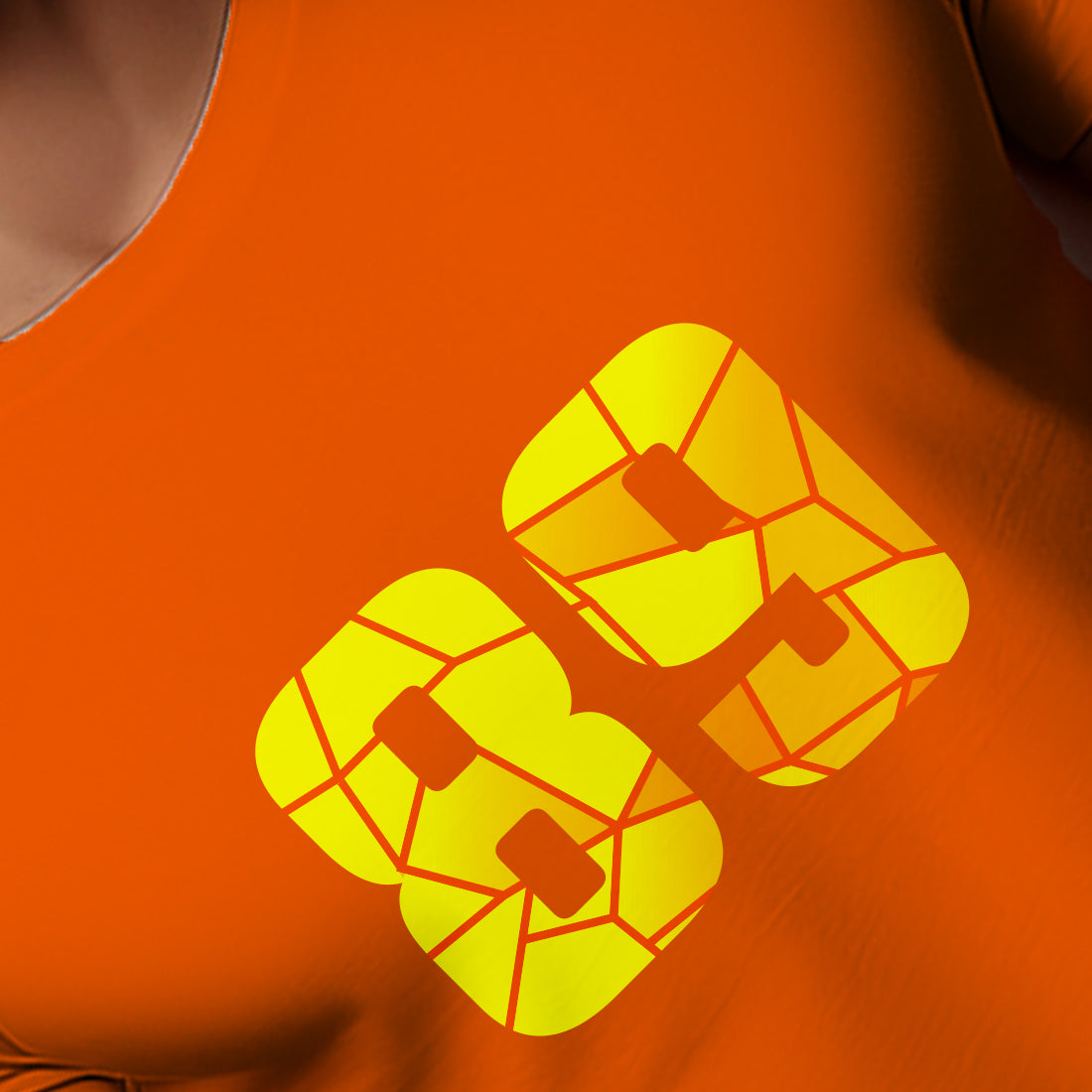 89 Number Men Unisex T-Shirt | Custom Number Graphic Tee (Orange)
