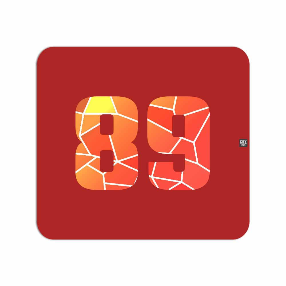 89 Number Mousepad (Red)