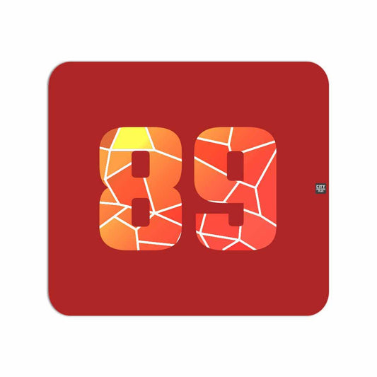 89 Number Mousepad (Red)