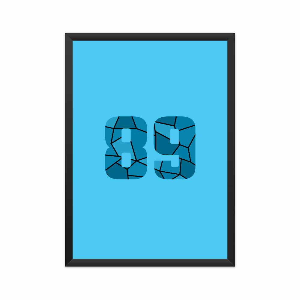 89 Number Framed Poster