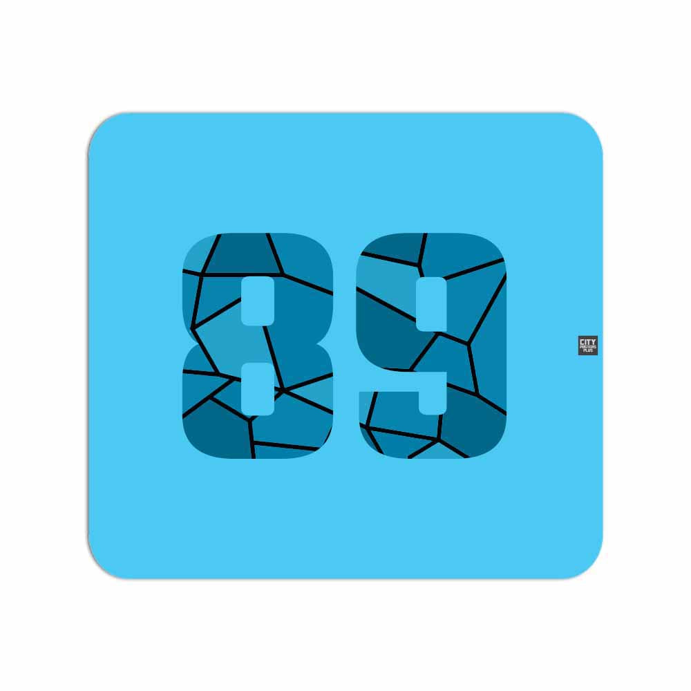 89 Number Mousepad (Sky Blue)