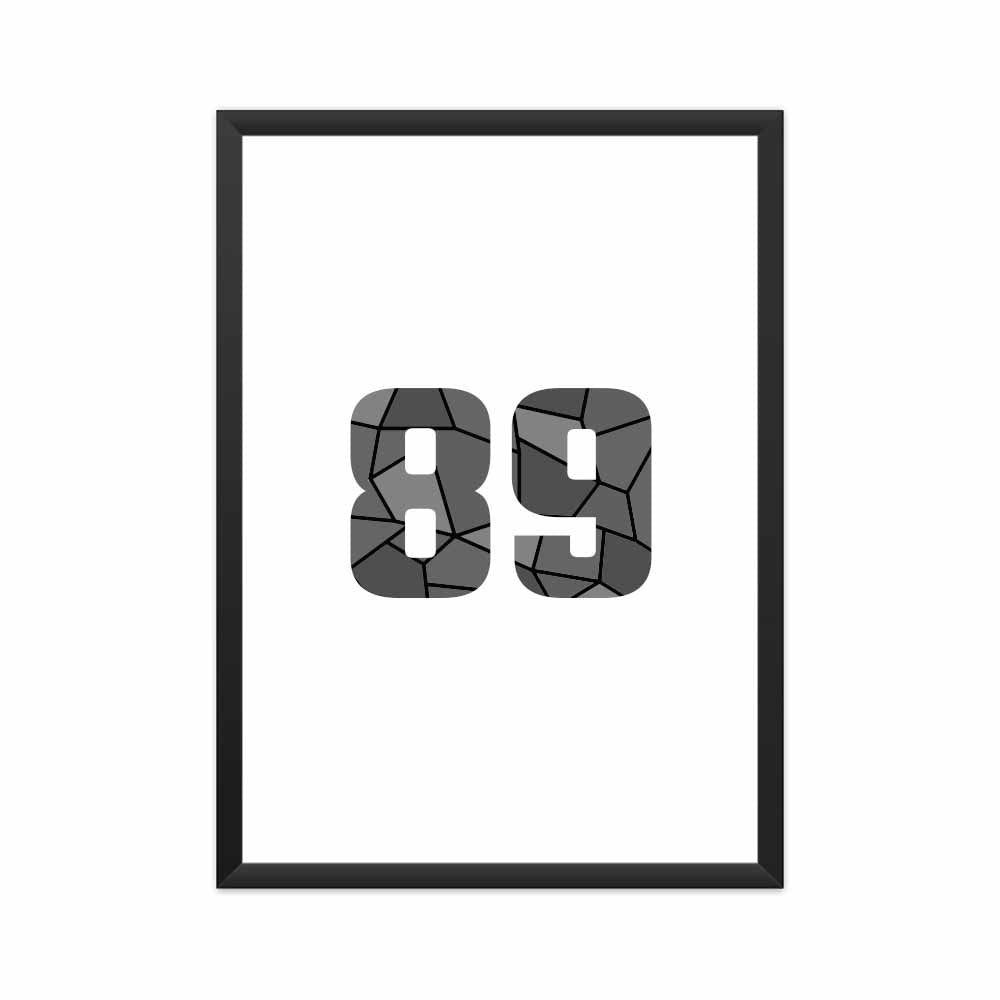 89 Number Framed Poster