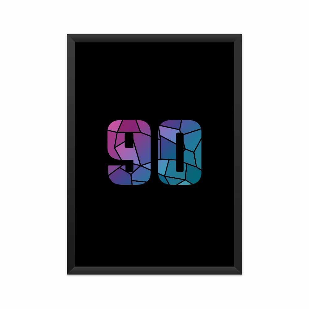 90 Number Framed Poster