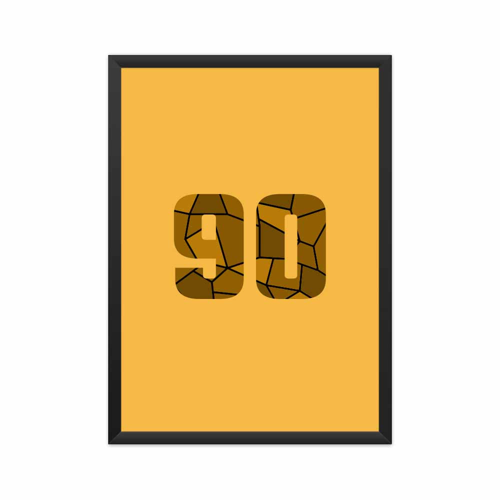 90 Number Framed Poster