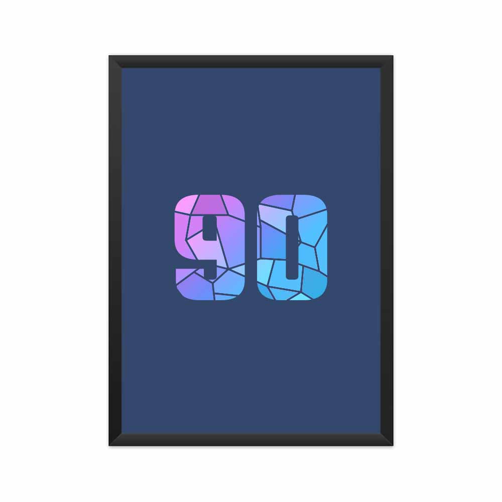 90 Number Framed Poster