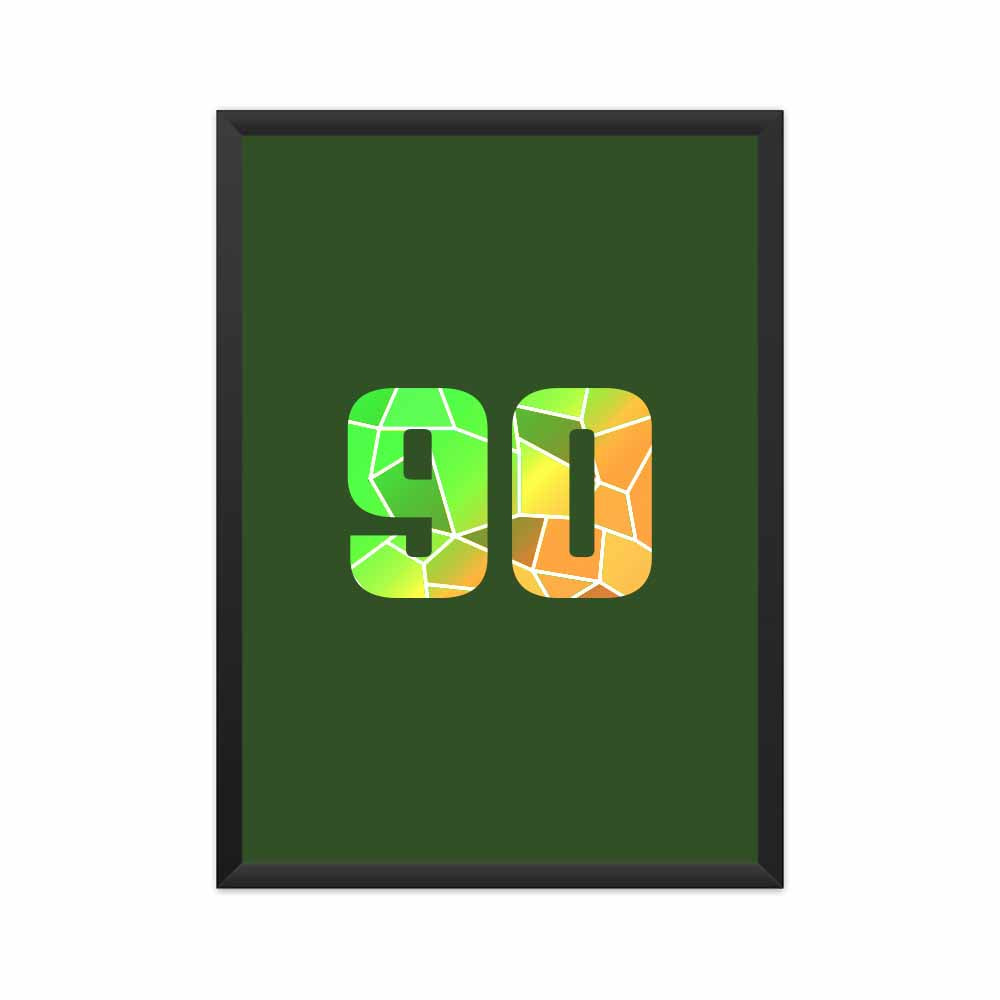 90 Number Framed Poster