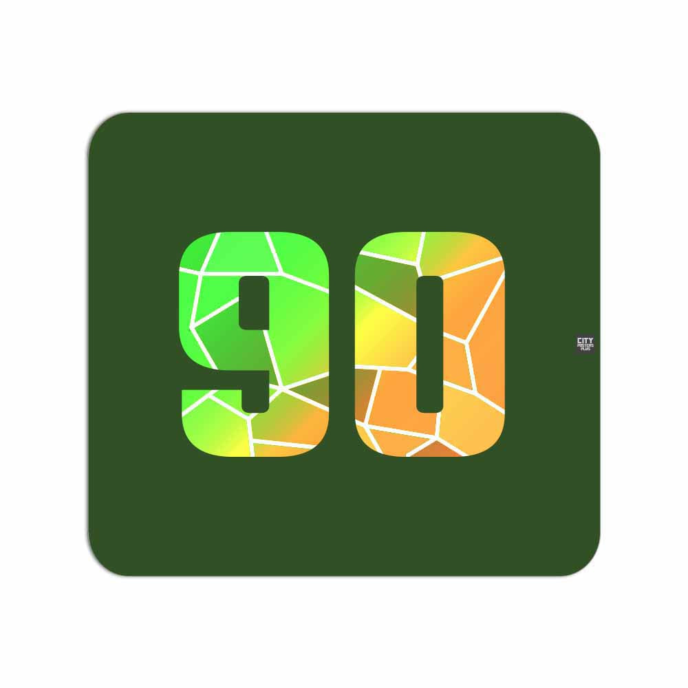 90 Number Mousepad (Olive Green)