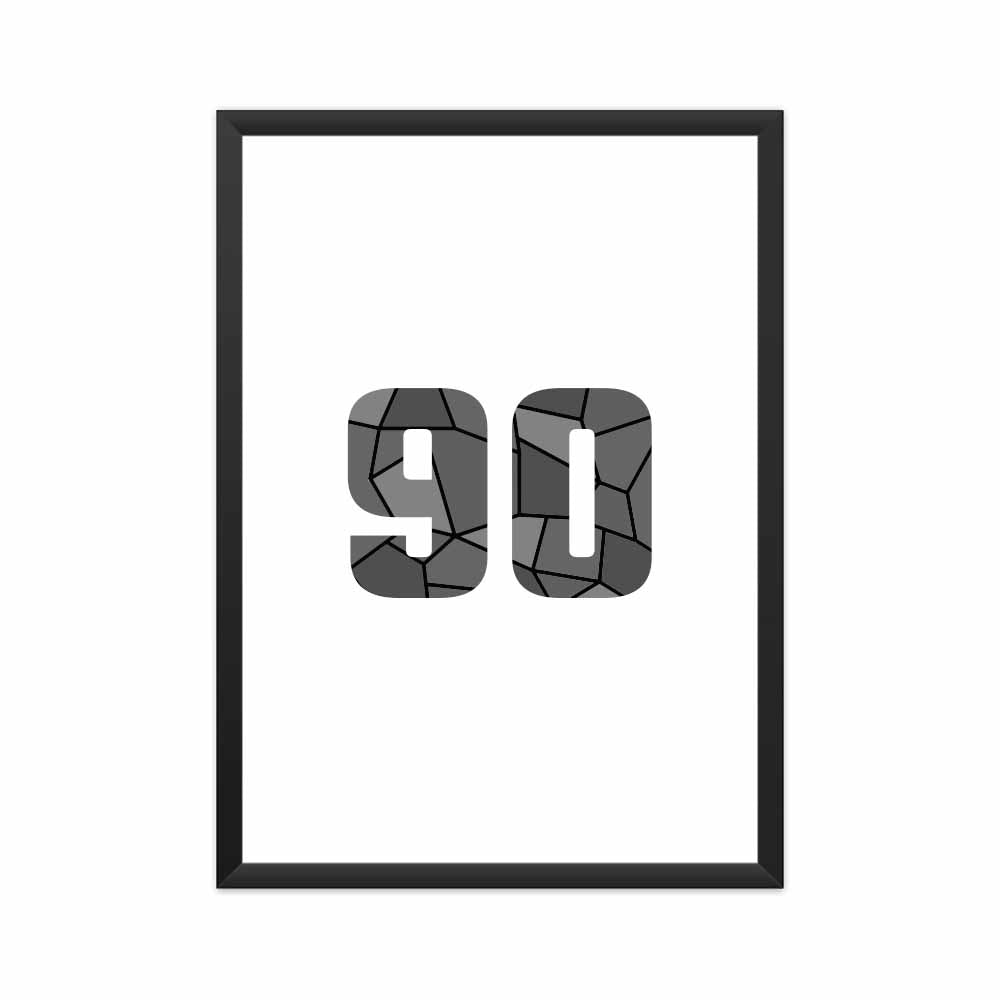 90 Number Framed Poster