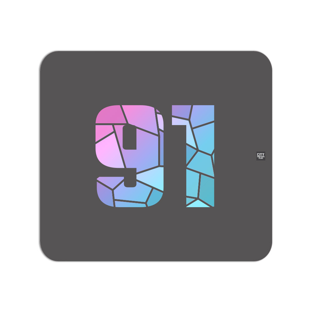 91 Number Mousepad (Charcoal Grey)