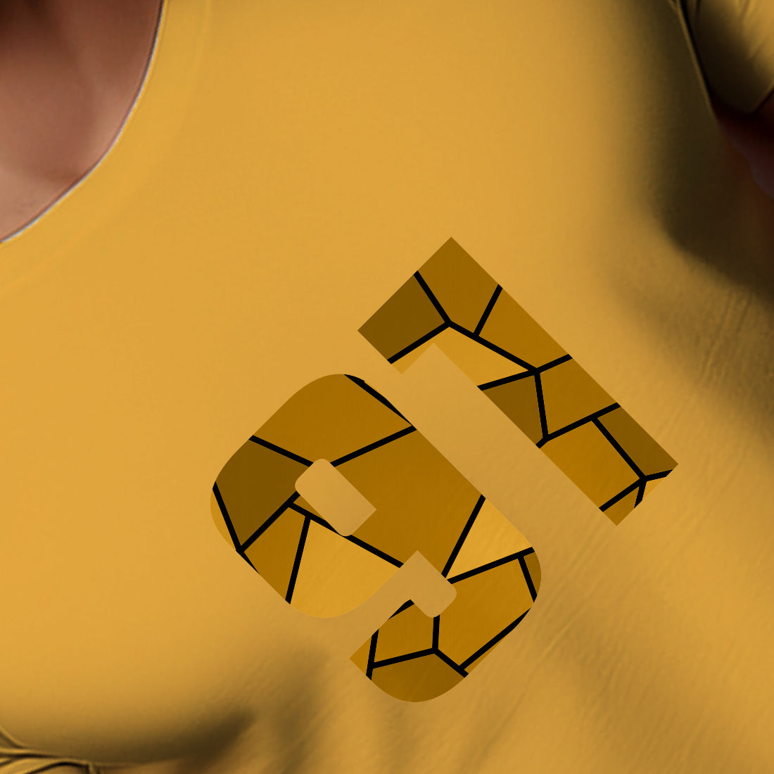 91 Number Men Unisex T-Shirt | Custom Number Graphic Tee (Golden Yellow)