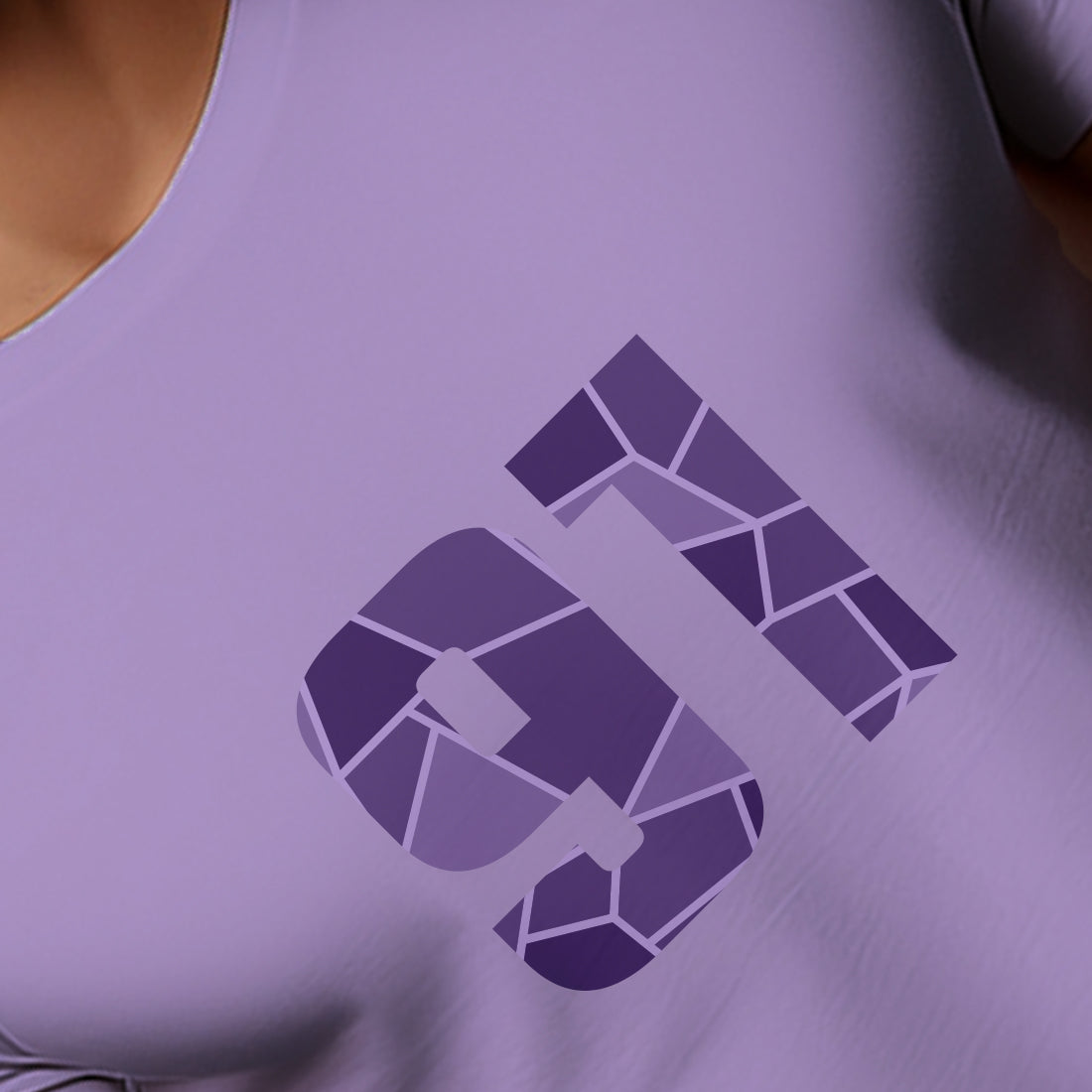 91 Number Men Unisex T-Shirt | Custom Number Graphic Tee (Iris Lavender)