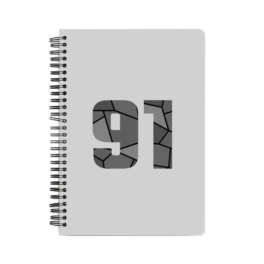 91 Number Notebook (Melange Grey, A5 Size, 100 Pages, Ruled, 6 Pack)