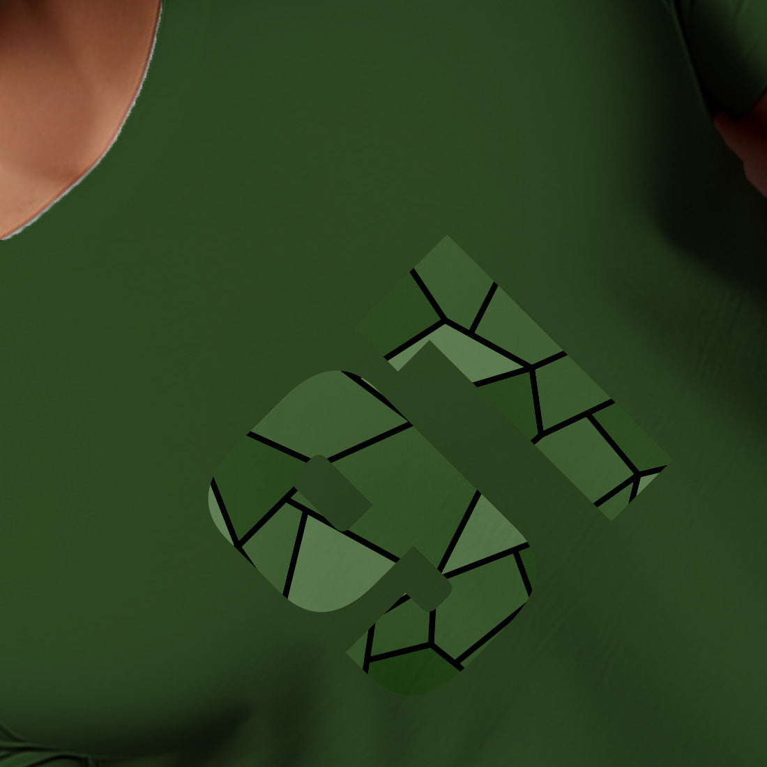 91 Number Men Unisex T-Shirt | Custom Number Graphic Tee (Olive Green)