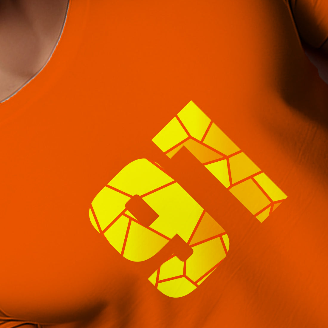 91 Number Men Unisex T-Shirt | Custom Number Graphic Tee (Orange)