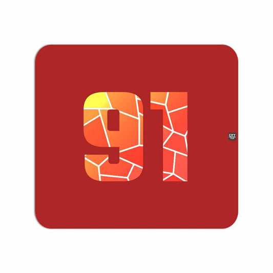91 Number Mousepad (Red)
