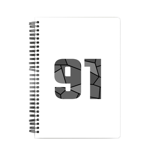 91 Number Notebook (White, A5 Size, 100 Pages, Ruled, 6 Pack)